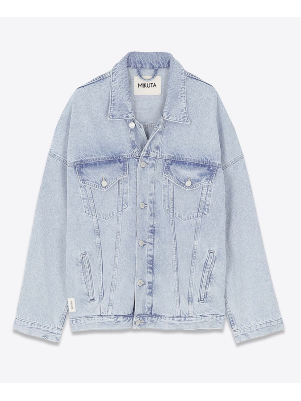 MIKUTA The Blue Loose Denim Jacket Light Wash Oversized Women’s Size M